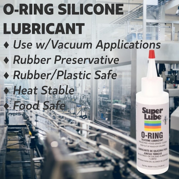 Super Lube Silicone Lubricant, 4 oz, Squeeze Bottle, Silicone, Colorless 56204