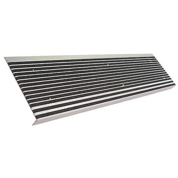 Stair Tread Cover Extruded Aluminum Black, 54 in W x 9/32" Thick