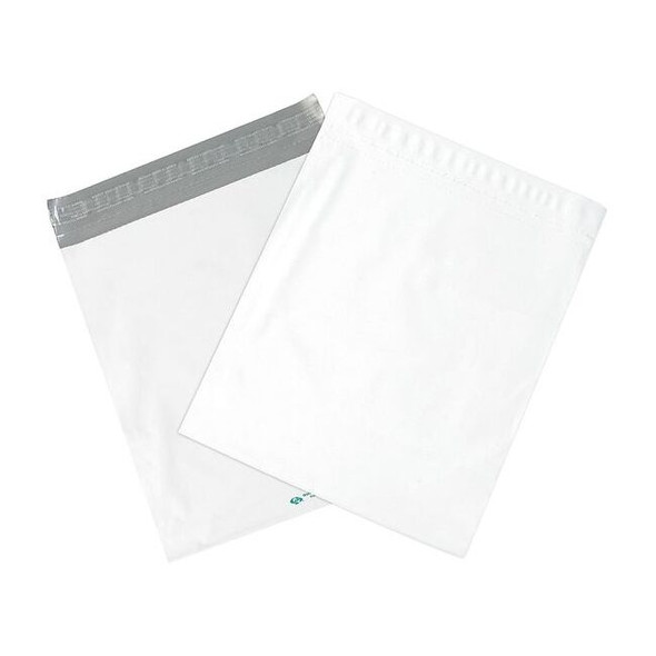 Manufacturer Varies Expansion Poly Mailers, 20"x24"x4", White, PK100 39UK68