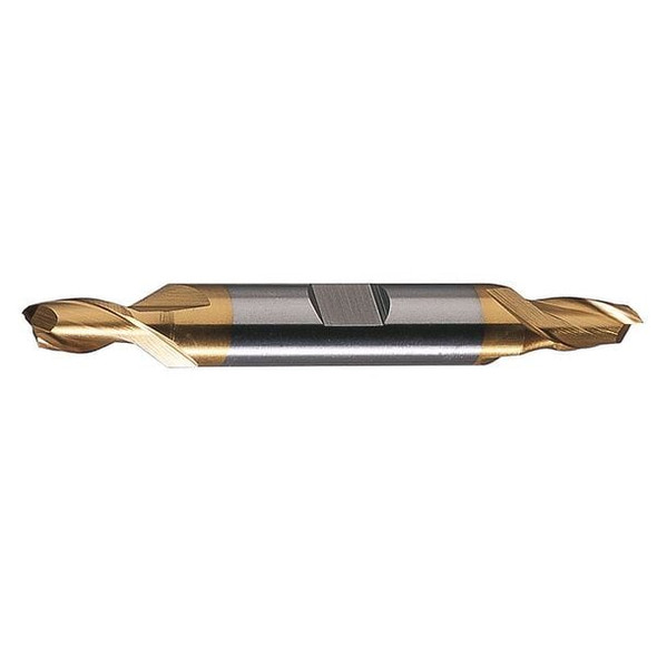 2-Flute HSS Square Double End Mill Cleveland HD-2-TN TiN 1/8x3/8x3/8x3-1/16