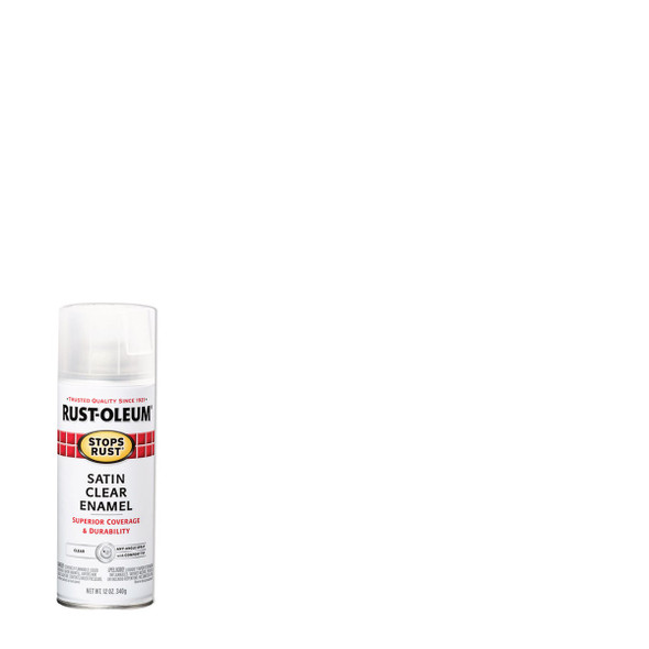Rust-Oleum Stops Rust Clear 12 Oz. Satin Anti-Rust Spray Paint 285092