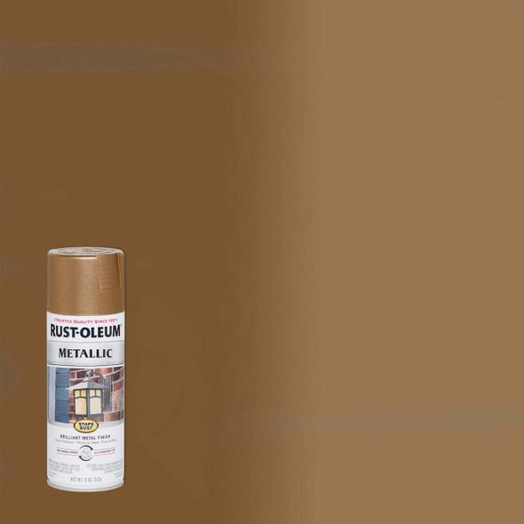 Rust-Oleum Stops Rust 11 Oz. Metallic Spray Paint, Antique Brass 7274830