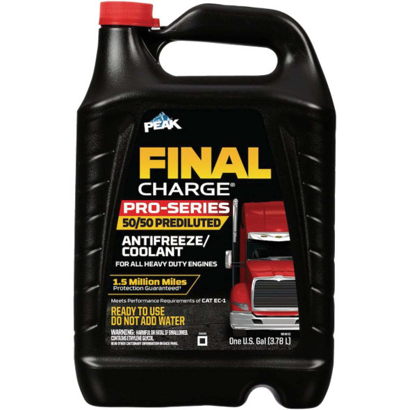 Peak Final Charge Pro-Series 1 Gal. Pre-Diluted Antifreeze/Coolant Pack of 6