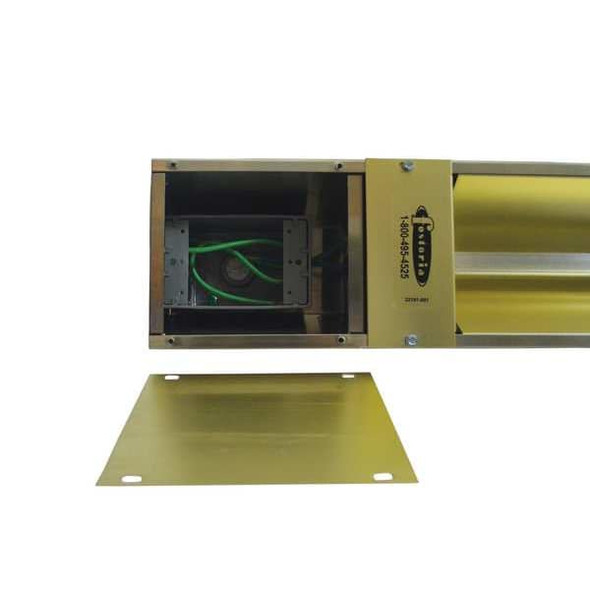 Outdoor/Indoor Quartz Infrared Heater, Brown, 3000W 208V, 1 Phase, Galvanized Steel, 208V AC