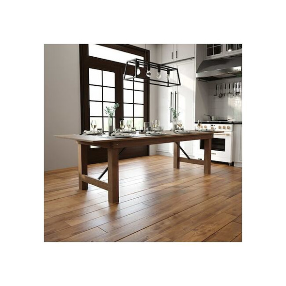Rectangle FarmTable,Antique,Rustic,Foldng,108"x40", Wood, Wood Grain
