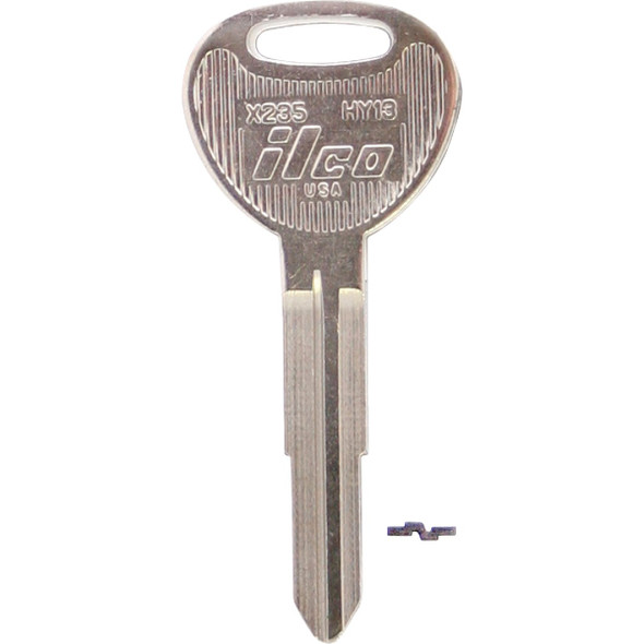 ILCO Hyundai Nickel Plated Automotive Key, HY13 / X235 (10-Pack) IAF01610002