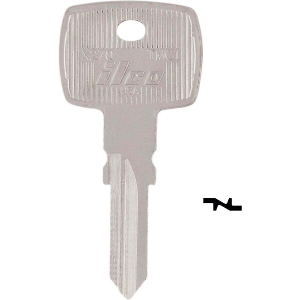ILCO Triumph Motorcycle Key Blank, X270 (10-Pack) IAF00007342