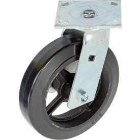 Faultless Swivel Plate Caster 1418-8 8"" Mold-On Rubber Wheel