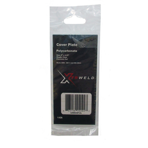 LENS24PCL XTRweld Lens, Cover Plate, Clear, Polycarbonate, 2 x 4.25" x 0.060"