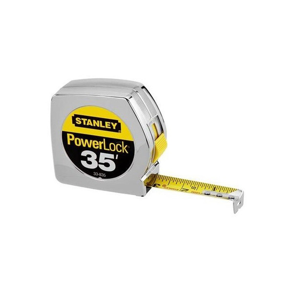 33-835 Stanley Power Lock Tape Measure,Tape rule,Classic,1" blade width,L 35'