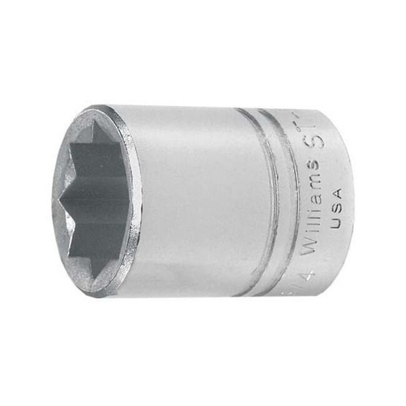 ST-816 Williams Socket, 1 1/2 Inch OAL, SAE, Shallow, 1/2 Inch Drive, 1/2 Inch