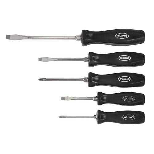 100P-5MD Williams Screwdriver Set, Slotted, Phillips®, 5 Pieces