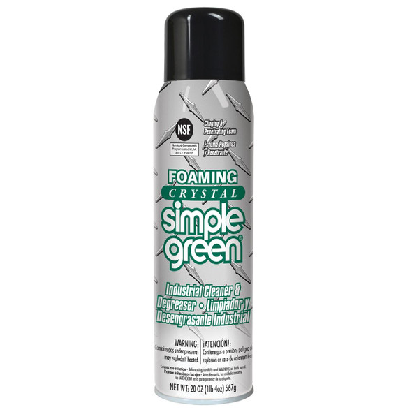 19010 Simple Green Foaming Crystal Cleaner and Degreaser, 20 oz, Aerosol 19010 Simple Green Foaming Crystal Cleaner and Degreaser, 20 oz, Aerosol