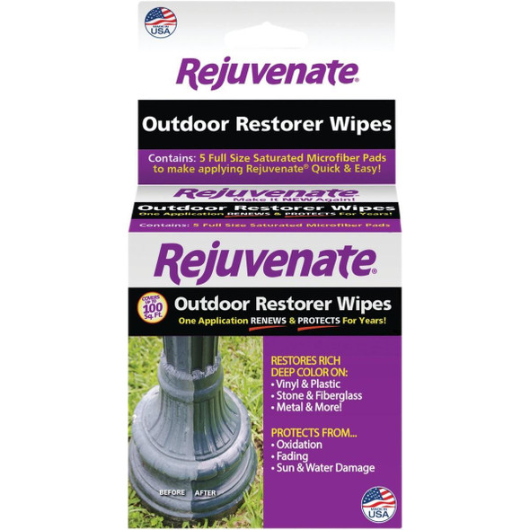 RJRESTWIPES Rejuvenate Restorer Unscented 4 In. x 4 In. Wipes (5-Count)