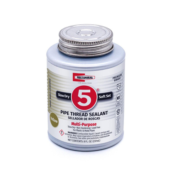 25551 RectorSeal No. 5 8 Oz. Yellow Pipe Thread Sealant