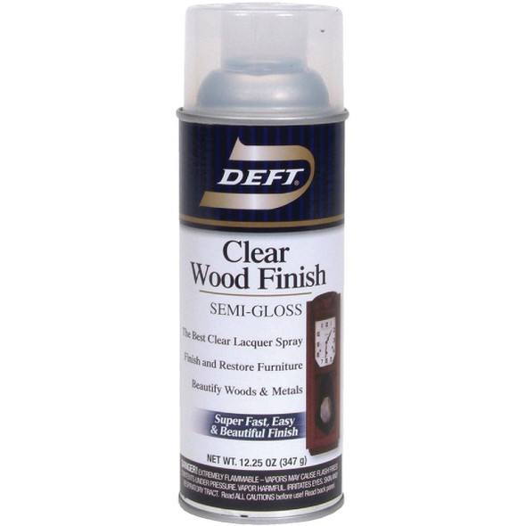 DFT011/54 Deft 12.25 Oz. Semi-Gloss Clear Wood Finish Interior Spray Lacquer