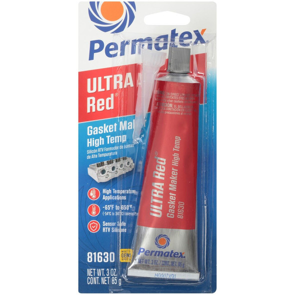 81630 Permatex 3.35 Oz. Red Silicone Gasket Maker