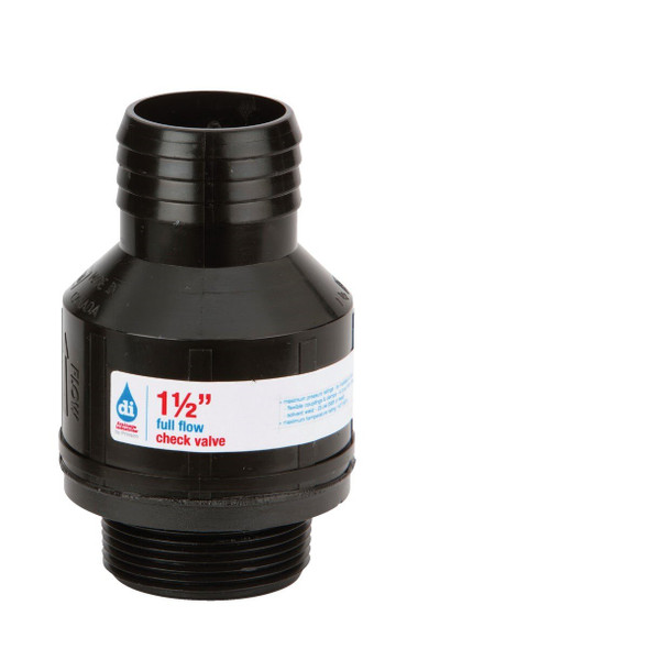 CV01.5 Drainage Industries 1-1/2 In. ABS Thermoplastic Full-Flow Sump Pump Check Valve