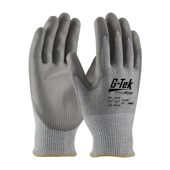 16-564S-VP PIP G-Tek PolyKor Glove, Knit Blended, Polyurethane Coated Palm & Fingers, S