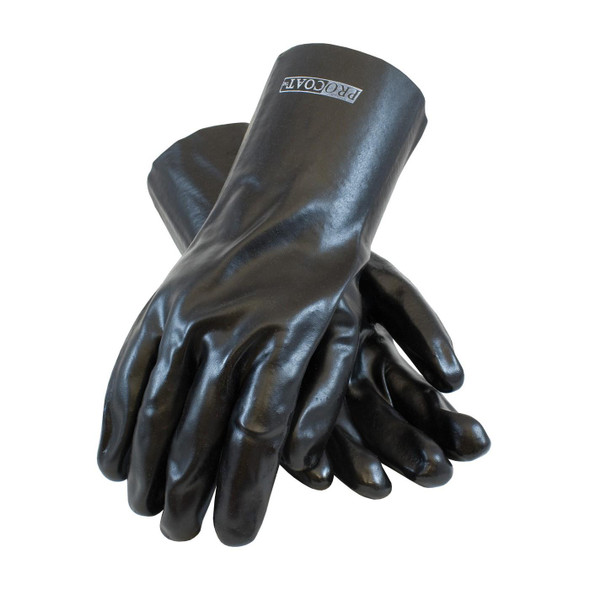 58-8030 PIP Procoat PVC Coated Glove,PIP 12" Pcv Gloves,L,Black