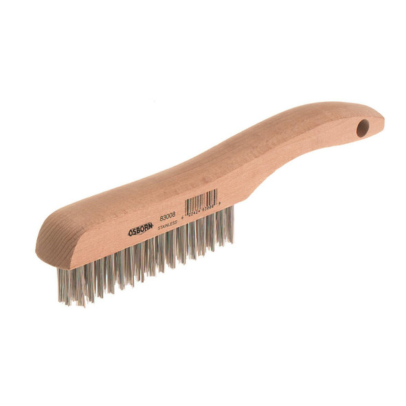 83003 Osborn Economy Scratch Brush,Style=Shoe Handle,Rows=4x16,Fill Dia.=.014,none