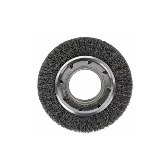 99012 Osborn CRIMPED WIRE WHEEL-MEDIUM FACE (6" ODx.008" STEELx2" AH){Clamshell}