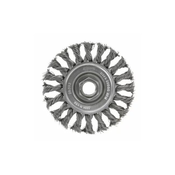 99069 Osborn KNOT WIRE WHEEL (4" ODx.020" STEELx5/8-11 AH){Clamshell}