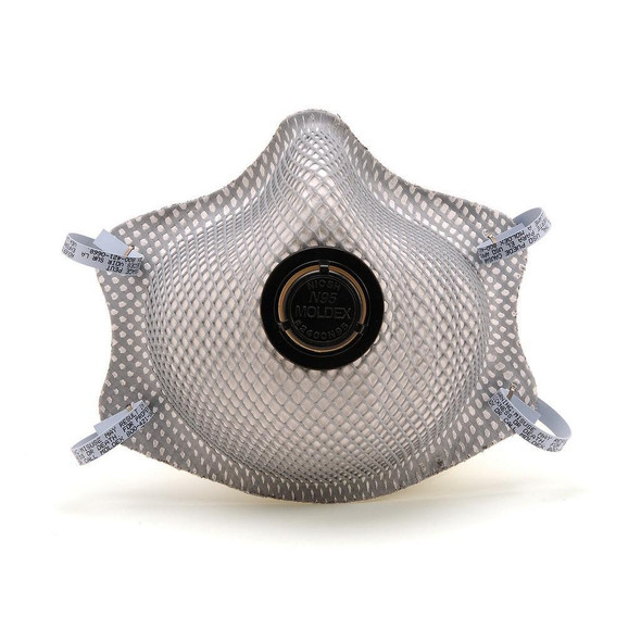 2400N95 Moldex Disposable Respirator, N95, M/L, Dual Non-Adjustable, Particulate Nuisance, Gray