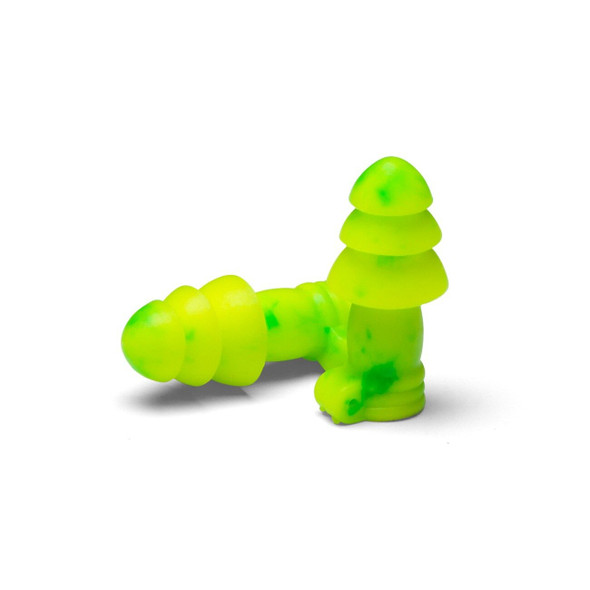 6450 Moldex Jetz Earplug, One Size, Reusable, Flanged, Uncorded, Green Plug, Polyurethane Plug