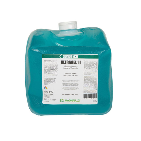 25-901 Magnaflux Ultragel® Couplant, Ultrasonic, 1 gal, Cubitainer, Bright Blue