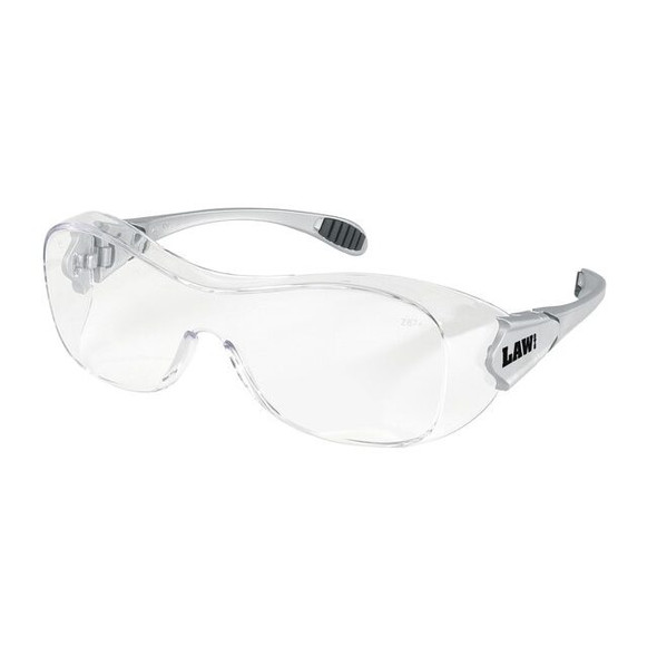 OG110AF MCR Safety Law OTG Series Safety Glasses, Clear Lens
