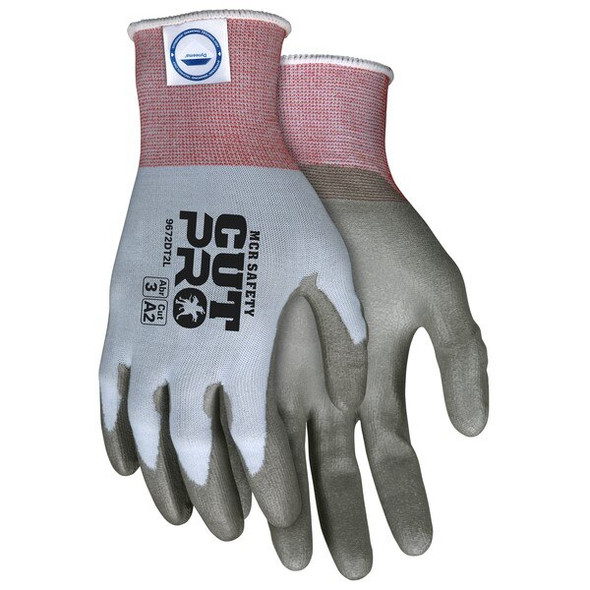 9672DT2XL MCR Safety Cut Resistant Gloves, Dyneema, X-Large, Gray/Blue 9672DT2XL MCR Safety Cut Resistant Gloves, Dyneema, X-Large, Gray/Blue