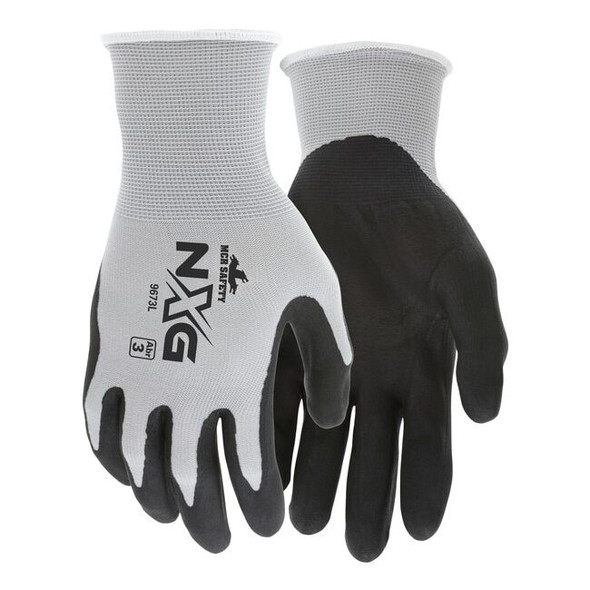 9673S MCR Safety Memphis Gloves, Small, Nylon, Black, Knit Wrist Cuff