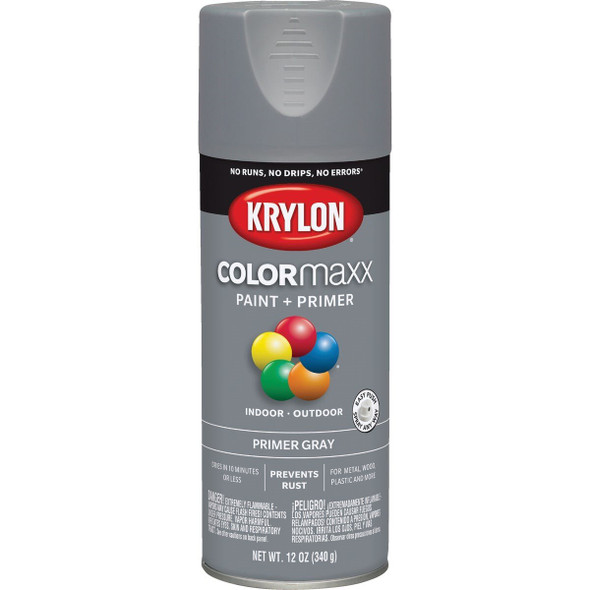 K05582007 Krylon ColorMaxx Gray 12 Oz. All-Purpose Spray Paint Primer