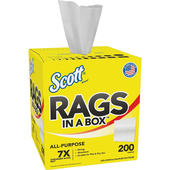 75260 Scotts White Rags in a Box, 200-Ct.