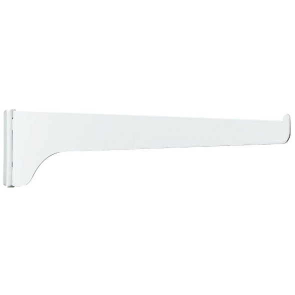 180 WH 12 Knape & Vogt 180 Series 12 In. White Steel Regular-Duty Single-Slot Shelf Bracket