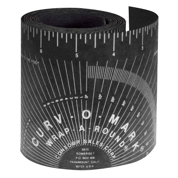 14753 Jackson Safety Ruler, Wrap-A-Round, Large, 6 ft L, 3.88 Inch W, Black