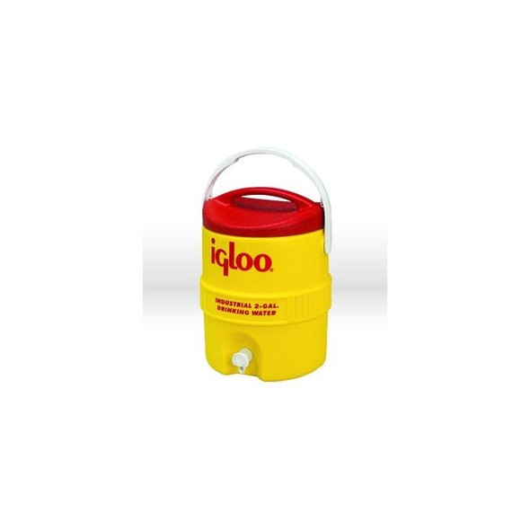 421 Igloo 400 Series Commercial & Industrial Beverage Cooler, 2 Gal, Yellow & Red