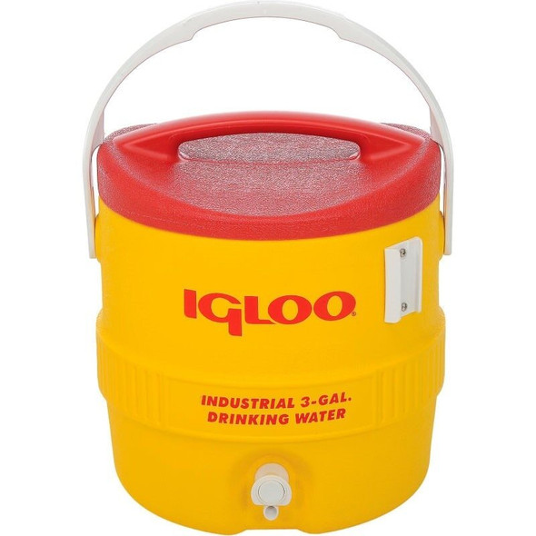 431 Igloo 400 Series Commercial & Industrial Beverage Cooler, 3 Gal, Yellow & Red