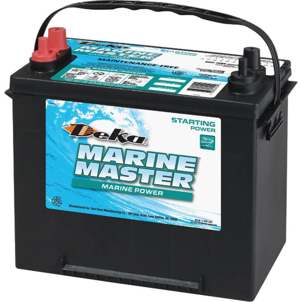 24M5 Deka Marine Master 12-Volt 550 CCA Starting Marine/RV Battery, Left Front Positive Terminal