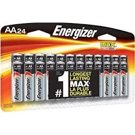 Energizer MAX Alkaline Batteries, Size AA, 24 per pack, 12 packs per case