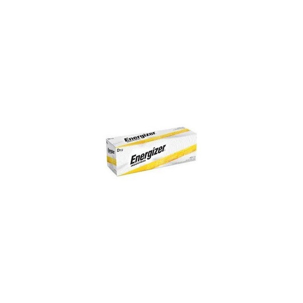 Energizer Industrial Alkaline Batteries, Size D, 12 per pack, 6 packs per case.
