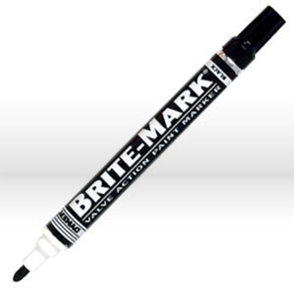 84002 ITW Dykem BRITE-MARK Permanent Paint Marker,Valve Action,Black,Med Tip