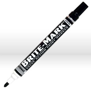 84002 ITW Dykem BRITE-MARK Permanent Paint Marker,Valve Action,Black,Med Tip