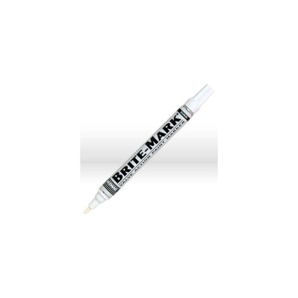 84003 ITW Dykem BRITE-MARK Permanent Paint Marker,Valve Action,White,Med Tip