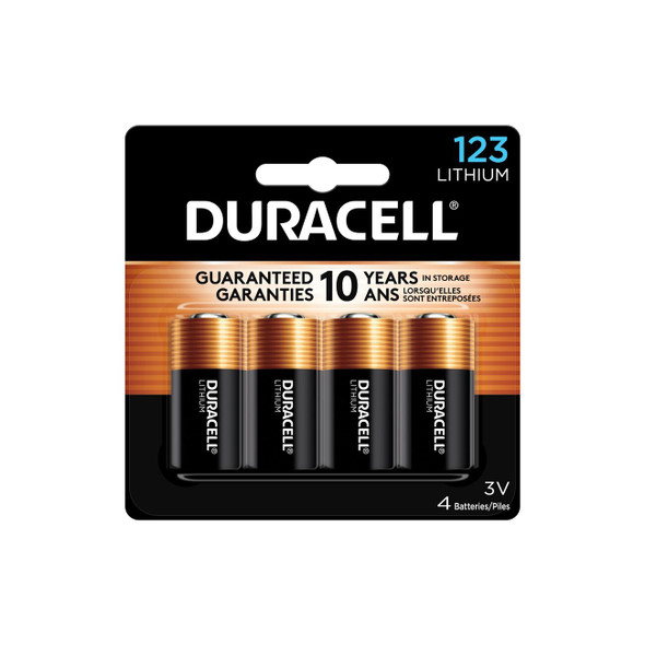 DL123AB4PK Duracell Specialty High Power Lithium Batteries, 4 Pack