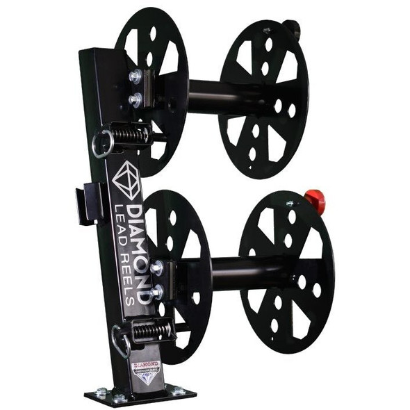 FBD12BLK Diamond Lead Reels, HD, 12 ", Black, Fixed Base Double
