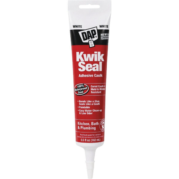 18001 Dap Kwik Seal 5.5 Oz. White Kitchen & Bath Adhesive Caulk