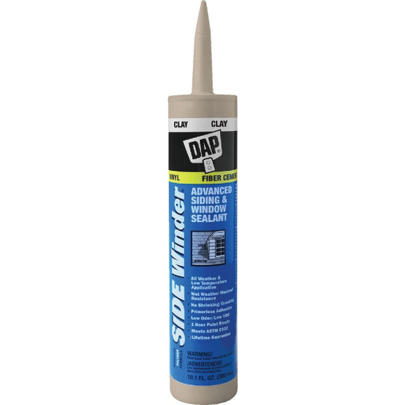 00804 DAP Side Winder 10.1 Oz. Advanced Siding & Window Polymer Sealant, Clay
