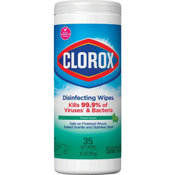 01593 Clorox Fresh Scent Disinfecting Cleaning Wipes Tub (35-Count)